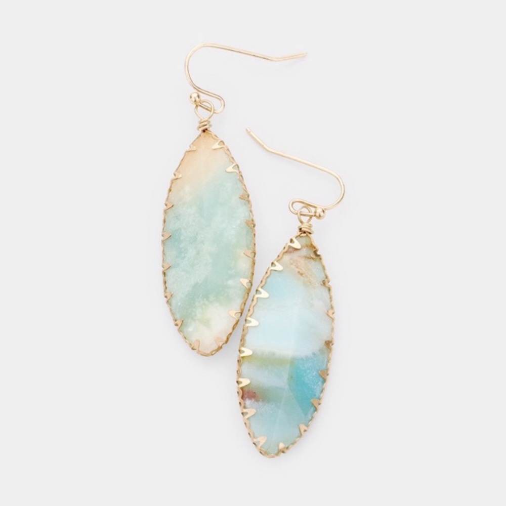Semi precious stone earrings 💕